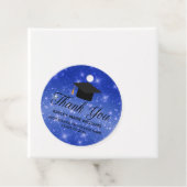 Blue Sparkle Graduate Chic Graduate Party Geschenkanhänger (Beispiel)