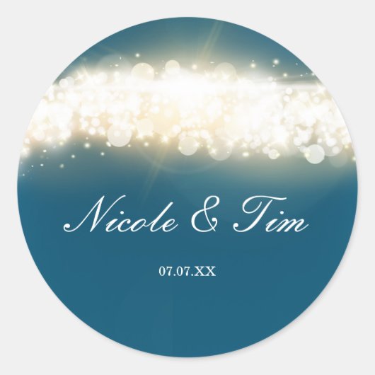 Blue Sparkle Lights Sky Blast Fevor Stickers (Vorderseite)