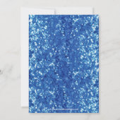 Blue Sparkle-look Bow Abschluss/Party Einladung (Rückseite)
