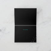 Blue Sparkle Masquerade Danke Karte (Innenseite)