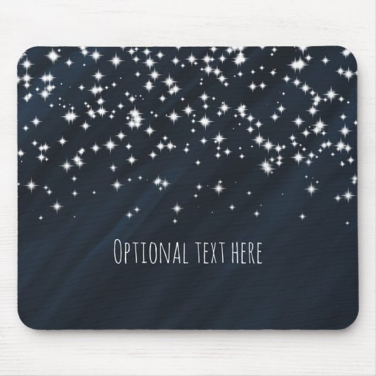 Blue & Sparkle Stars Elegante Glamour Mousepad (Vorne)