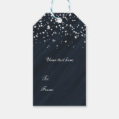 Blue & Sparkle Stars Eleganter Glamour Geschenkanhänger (Vorderseite)