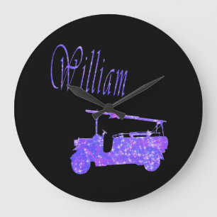 Blue Sparkle William, Name, Logo,  Große Wanduhr