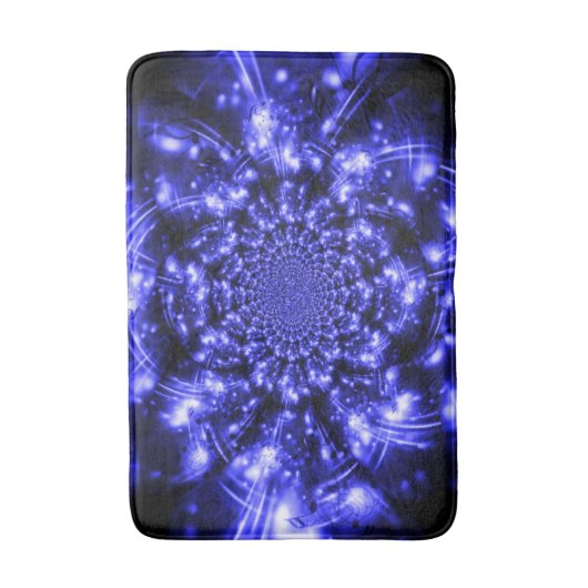 Blue Sparkling Lights Badematte (Vorderseite Vertikal)