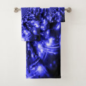 Blue Sparkling Lights Badhandtuch Set (Insitu)
