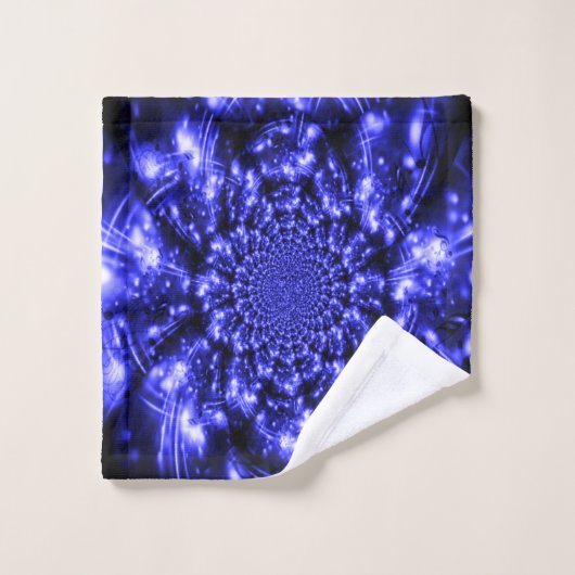 Blue Sparkling Lights Badhandtuch Set (Waschlappen)