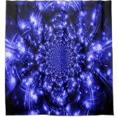 Blue Sparkling Lights Duschvorhang (Vorderseite)