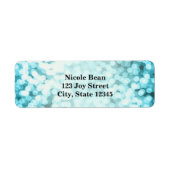 Blue Sparkling Lights Glamour Address Labels (Vorne)