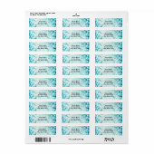 Blue Sparkling Lights Glamour Address Labels (Vorne)