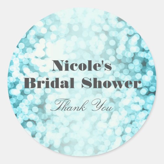 Blue Sparkling Lights Glamour Glam Party Stickers (Vorderseite)