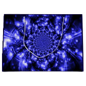Blue Sparkling Lights Große Geschenktüte (Vorderseite)