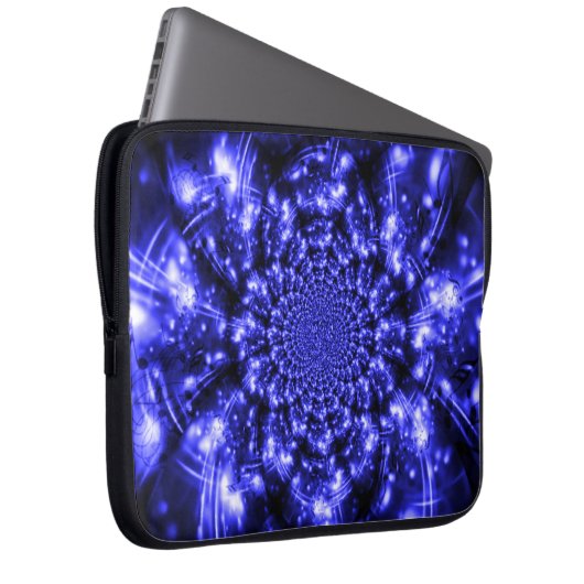 Blue Sparkling Lights Laptopschutzhülle (Vorne Rechts)