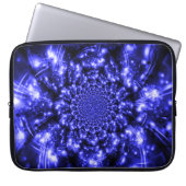 Blue Sparkling Lights Laptopschutzhülle (Vorderseite)