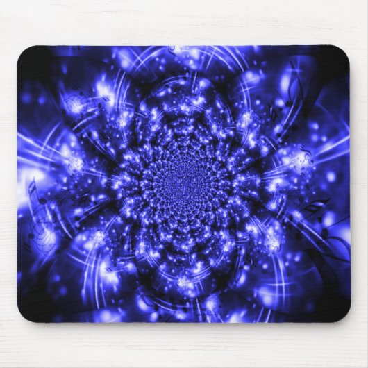 Blue Sparkling Lights Mousepad (Vorne)