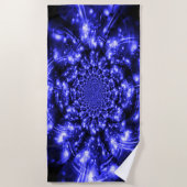 Blue Sparkling Lights Strandtuch (Vorderseite)