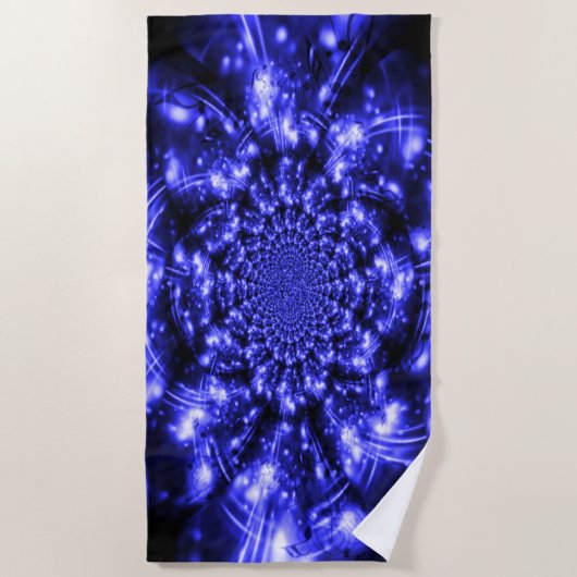 Blue Sparkling Lights Strandtuch (Vorderseite)