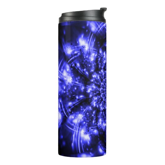 Blue Sparkling Lights Thermosbecher (Nach links gedreht)