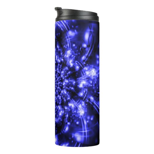 Blue Sparkling Lights Thermosbecher (Nach rechts gedreht)