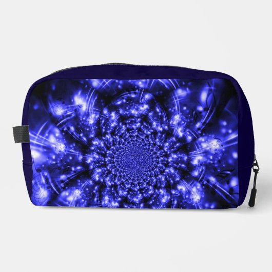 Blue Sparkling Lights Waschbeutel (Vorderseite)