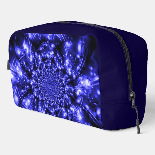 Blue Sparkling Lights Waschbeutel (Rechte Ecke)