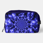 Blue Sparkling Lights Waschbeutel (Rückseite)