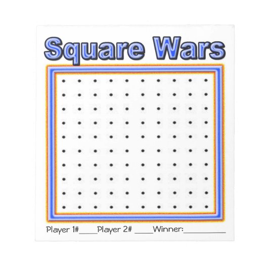 Blue Speck Dot Game Notepad Notizblock (Vorderseite)