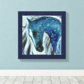 Blue Speckle Rodelbahn mit Aussicht Leinwanddruck (Insitu (Holzboden))