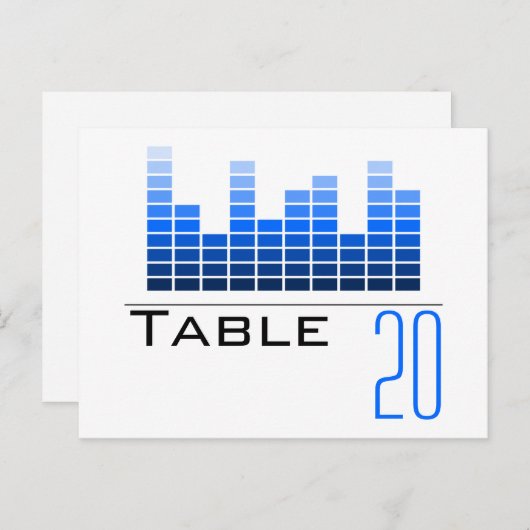 Blue Spectrum Analyzer Tischnummer Postcard (Vorne/Hinten)
