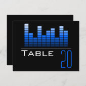Blue Spectrum Analyzer Tischnummer Postcard (Vorne/Hinten)