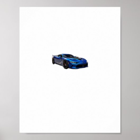 Blue Speed Demon Sticker Poster (Vorne)