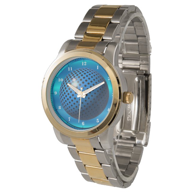 Blue Sphere Watch Armbanduhr (Schrägansicht)