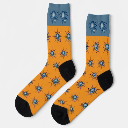 Blue Spider und Web Crew Socks Socken (Linkes Detail)