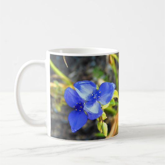 Blue Spiderwort Blume Tasse (Links)