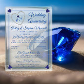 Blue Spinel Diamond 65-jähriges Party zum Hochzeit Acryleinladungen