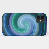 Blue Spiral Abstrakt Art Case-Mate iPhone Hülle (Rückseite (Horizontal))