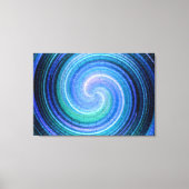 Blue Spiral Abstrakt Art Leinwanddruck (Vorderseite)
