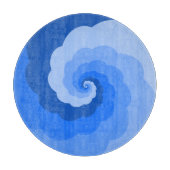 Blue Spiral Clouds Glas Cutting Board Schneidebrett (Vorderseite)