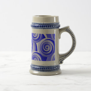 Blue Spiral Illusion von Kenneth Yoncich Bierglas