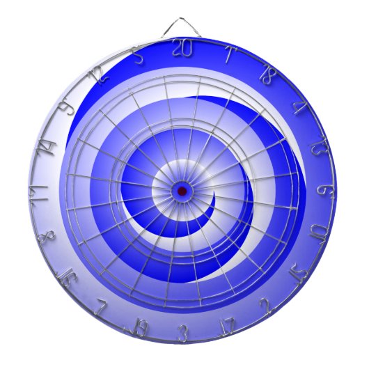 Blue Spiral Illusion von Kenneth Yoncich Dartscheibe (vorne)