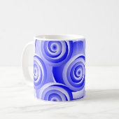 Blue Spiral Illusion von Kenneth Yoncich Kaffeetasse (Vorderseite Links)