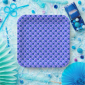 Blue Spiral Illusion von Kenneth Yoncich Pappteller (Party)