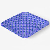 Blue Spiral Illusion von Kenneth Yoncich Pappteller (Gewinkelt)