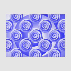 Blue Spiral Illusion von Kenneth Yoncich Seidenpapier