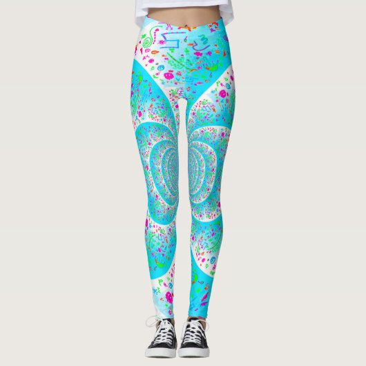 Blue Spiral Leggings (Vorderseite)