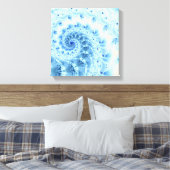 Blue Spiral Leinwand (Insitu (Schlafzimmer))