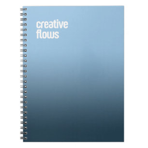 Blue Spiral Notebook - "Creative Flows" Journal Notizblock