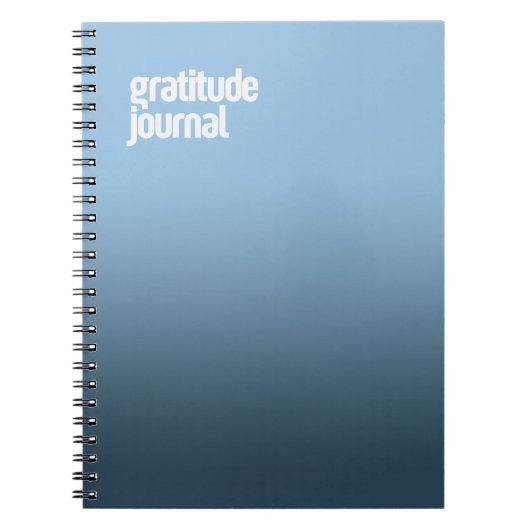 Blue Spiral Notebook - "Dankeschön Journal" Notizblock (Vorderseite)