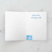 Blue Spiral wird gut ermutigt Karte (Innenseite)