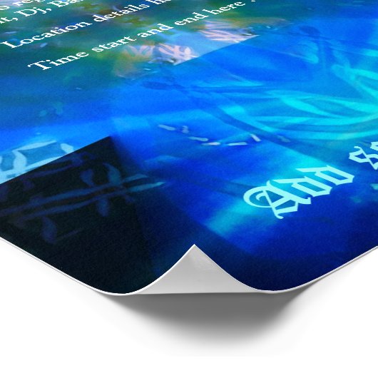 Blue Spirit Event Poster Template #013 (Ecke)