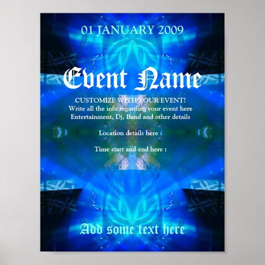 Blue Spirit Event Poster Template #013 (Vorne)